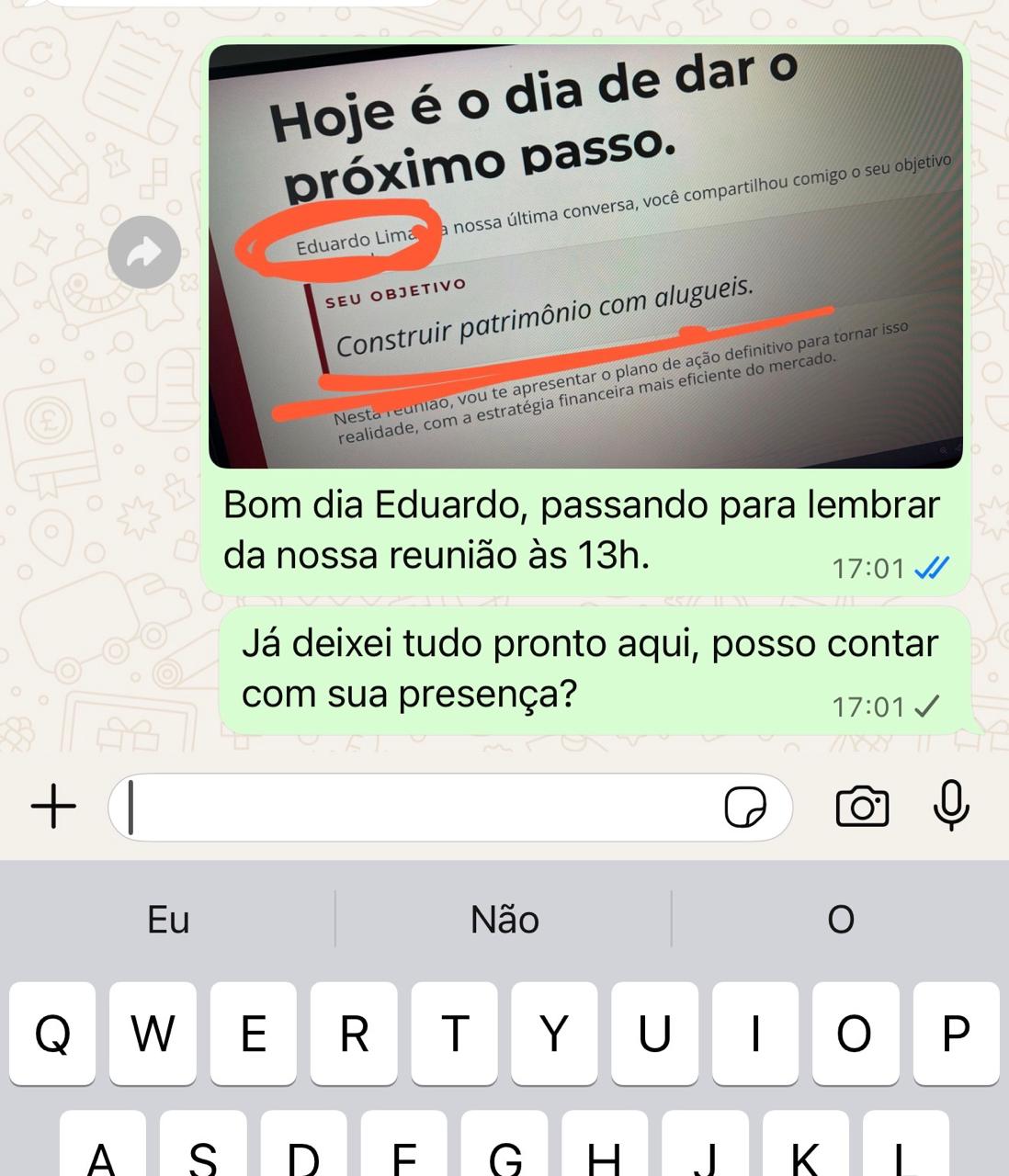 Mensagem enviada