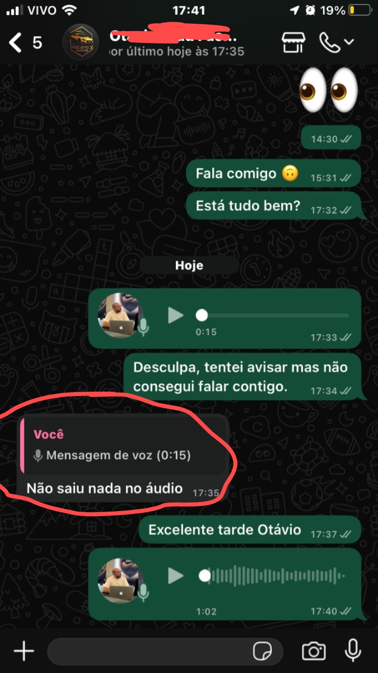 Áudio mudo